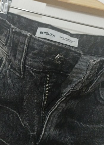 Bershka Kadın Gri baloon Fit kot pantolon