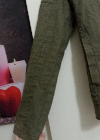 yeşilFermuarlı Biker Tarzı Erkek Ceket - Görsel 6