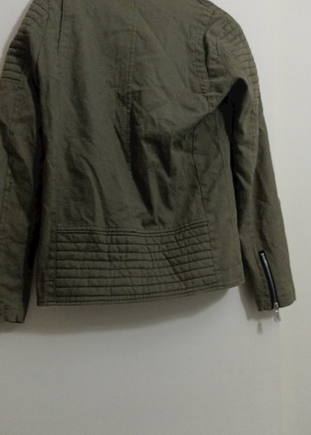 yeşilFermuarlı Biker Tarzı Erkek Ceket - Görsel 11