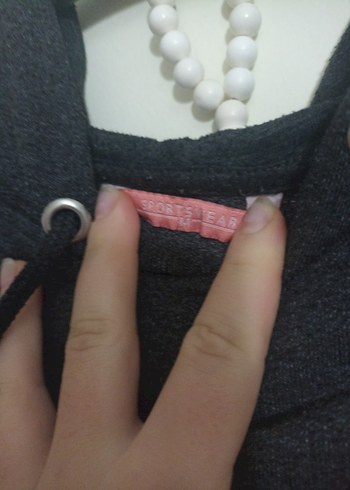 Kadın Gri Yüksek Yakalı Sweatshirt - Görsel 8