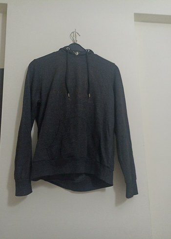 Kadın Gri Yüksek Yakalı Sweatshirt - Görsel 2