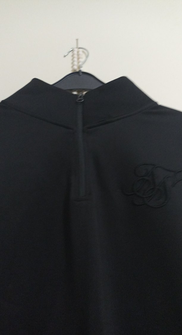 Siyah Erkek Sweatshirt Yarım Fermuarlı - Görsel 5