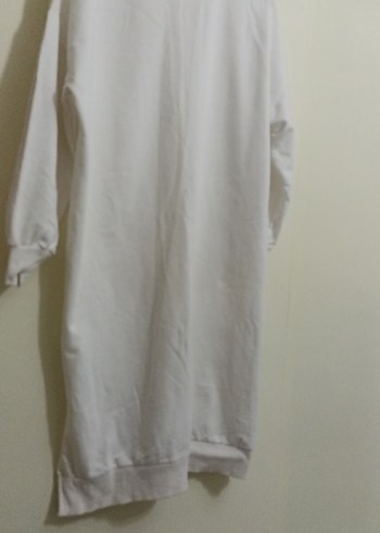 Kadın Beyaz Uzun Kollu Salaş tunik - Görsel 5