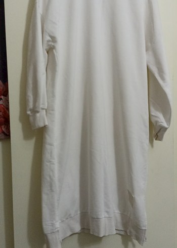 Kadın Beyaz Uzun Kollu Salaş tunik - Görsel 3