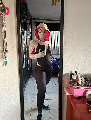 Spider girl gwen stacy kostümü kadın yetişkin kostüm cosplay