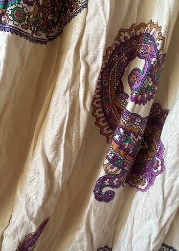 Bohem Çok Renkli Uzun Hamile Etek - Görsel 3