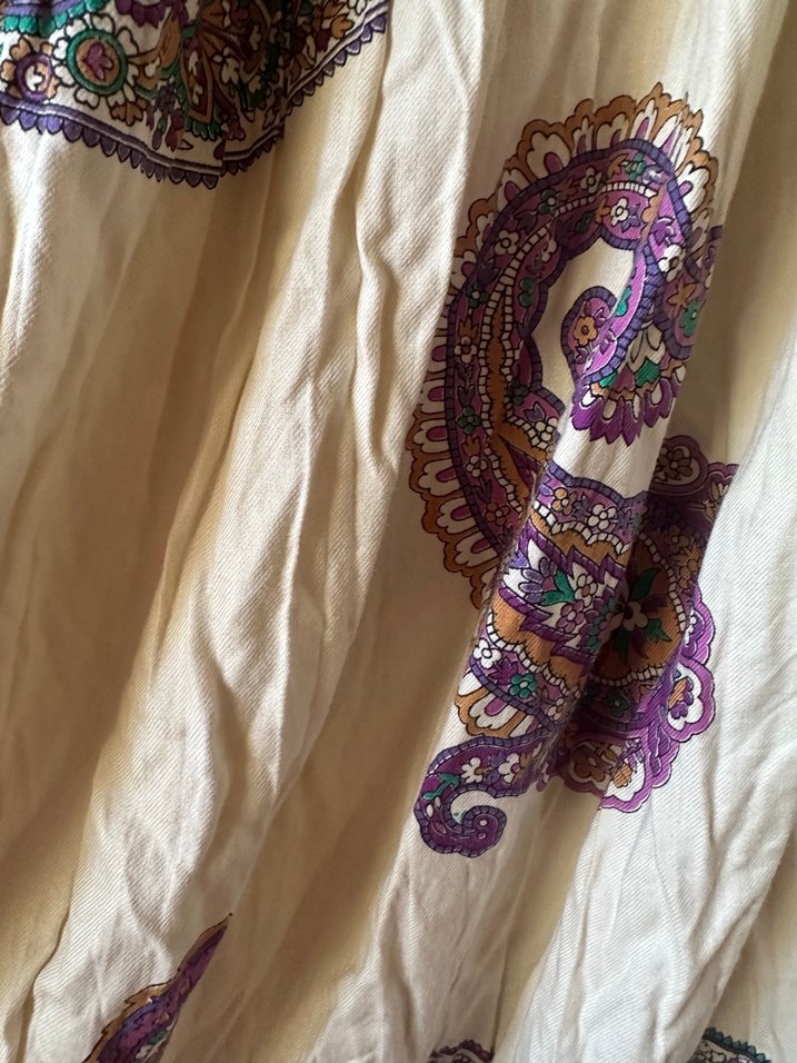 Bohem Çok Renkli Uzun Hamile Etek - Görsel 3