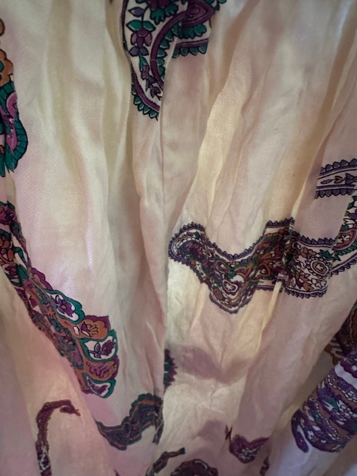 Bohem Çok Renkli Uzun Hamile Etek - Görsel 5