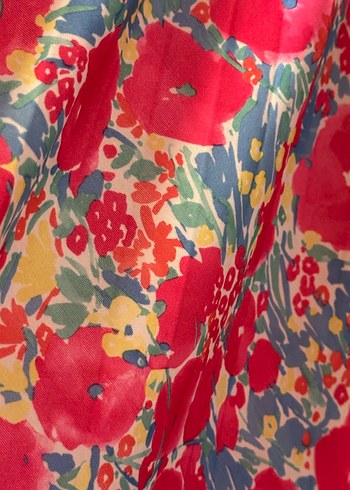 Renkli Bağlama Desenli Uzun Bohem Hamile Eteği - Görsel 5