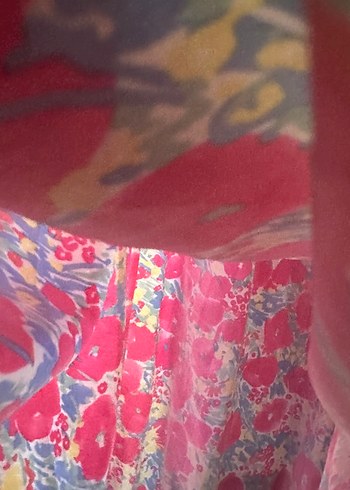 Renkli Bağlama Desenli Uzun Bohem Hamile Eteği - Görsel 3