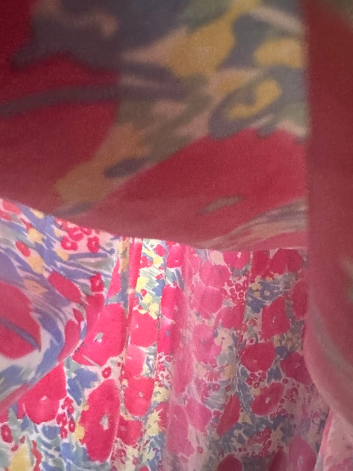 Renkli Bağlama Desenli Uzun Bohem Hamile Eteği - Görsel 3