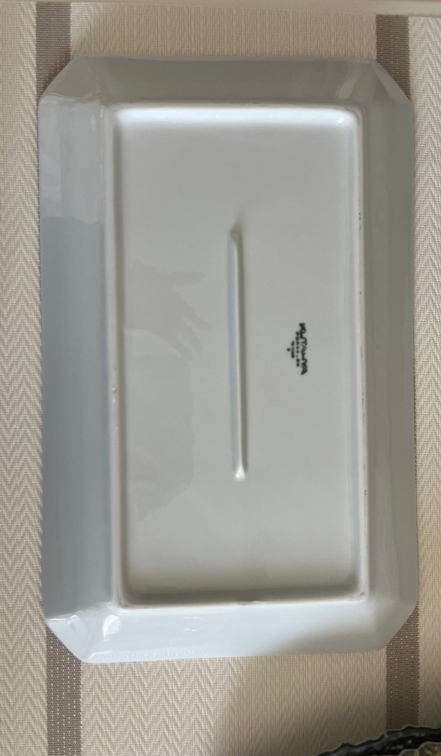 Kütahya porselen Beyaz Dikdörtgen Servis Tabağı - Görsel 2