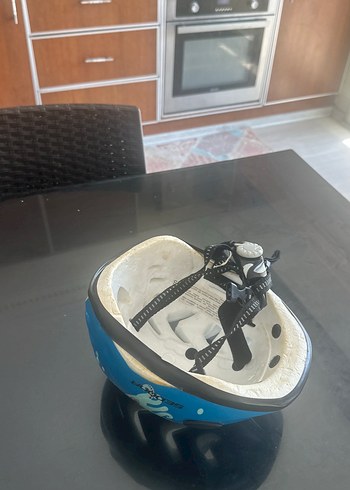 Mavi Baskılı Biker Kask - Görsel 2