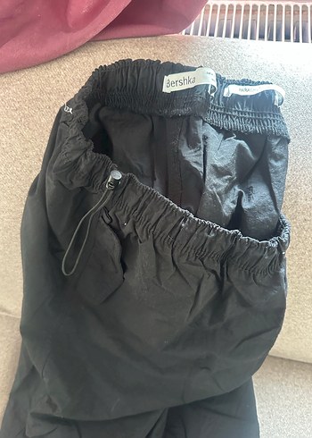 Kadın Siyah Keten Salaş Midi Pantolon hiç giyilmedi geniş bol - Görsel 3