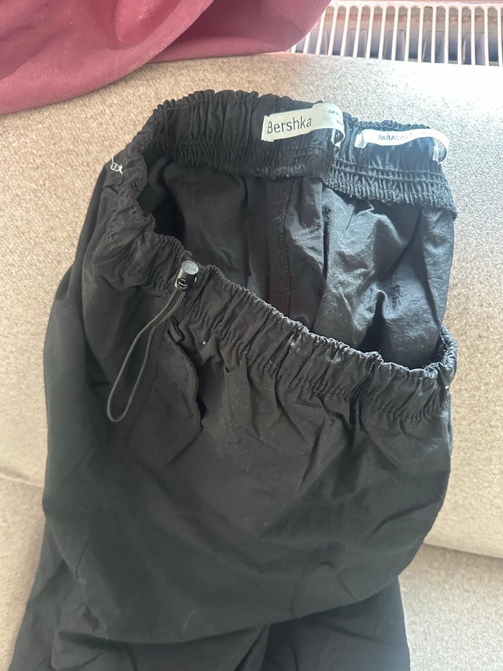 Kadın Siyah Keten Salaş Midi Pantolon hiç giyilmedi geniş bol - Görsel 3