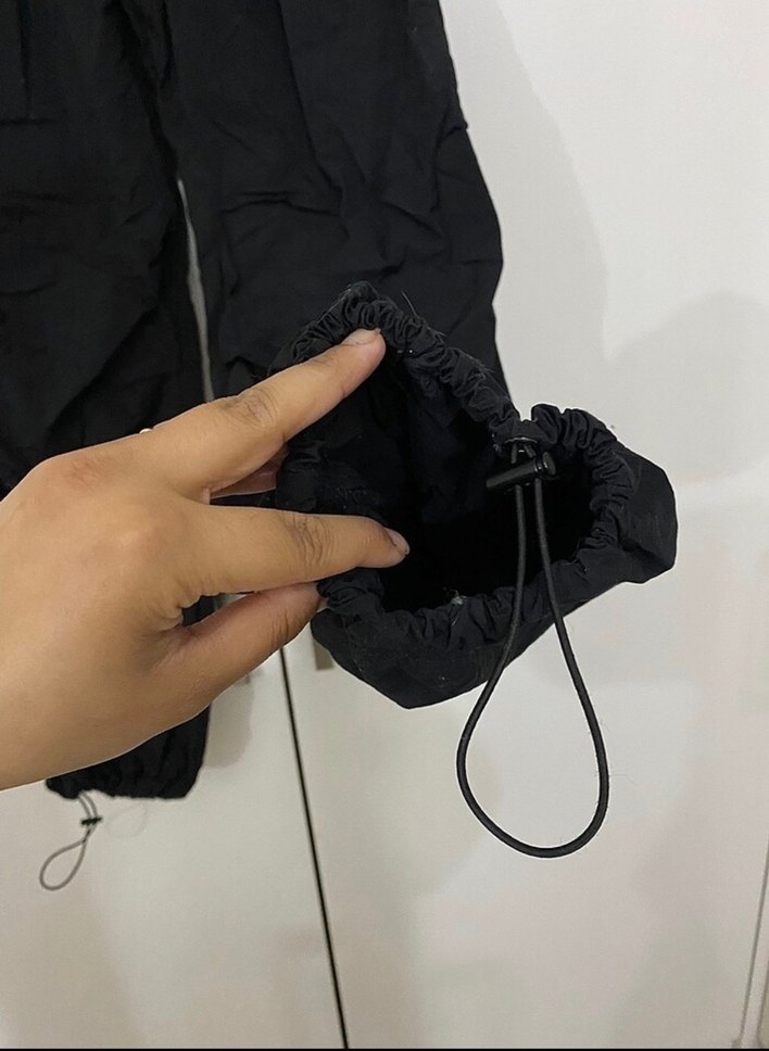 Siyah Kemerli Kadın Rahat Kumaş Pantolon hiç giyilmedi - Görsel 3