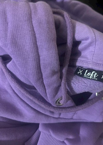 Mor Baskılı Kadın Sweatshirt - Görsel 3