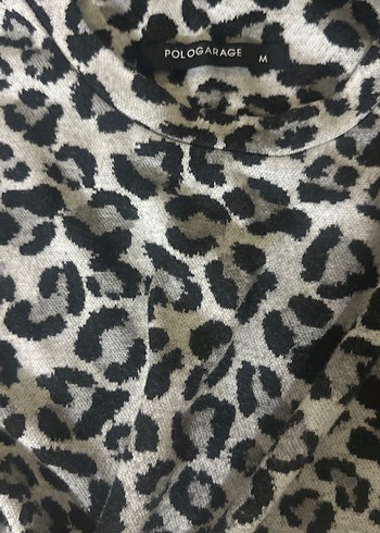 Gri Leopar Desenli Salaş buliz yarasa kol - Görsel 2