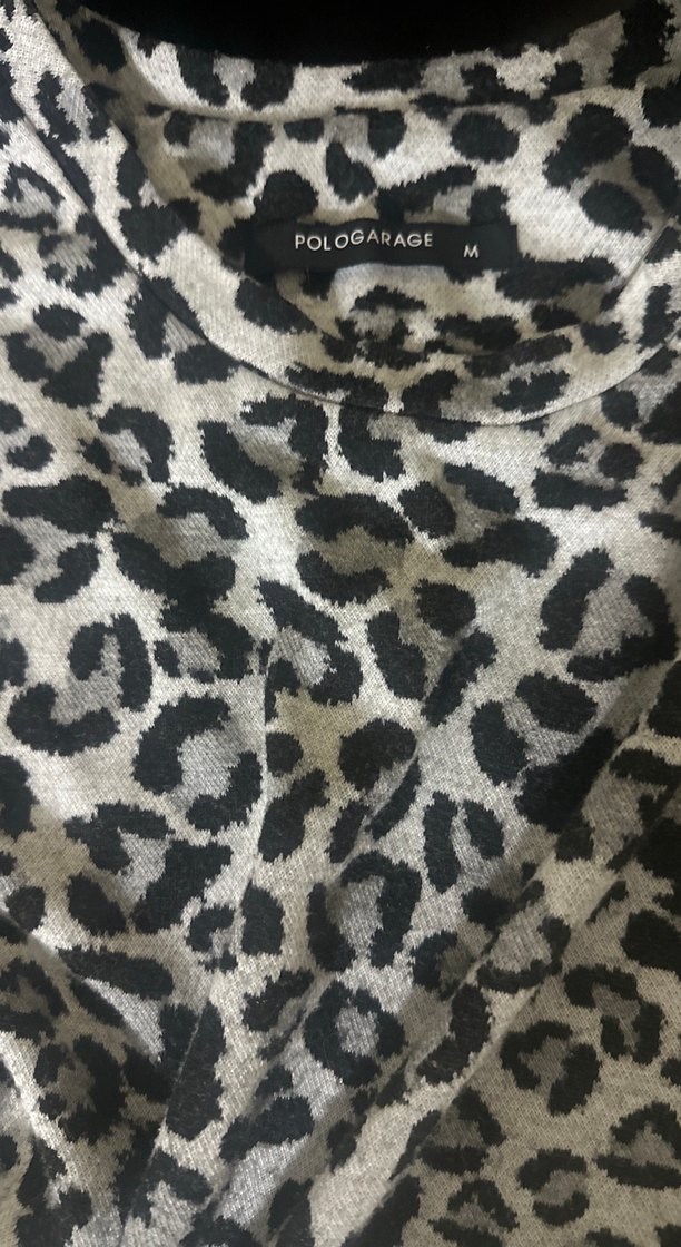 Gri Leopar Desenli Salaş buliz yarasa kol - Görsel 2