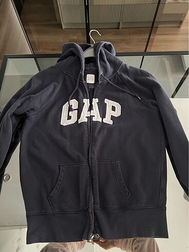 GAP M beden lacivert kapşonlu sweatshirt
