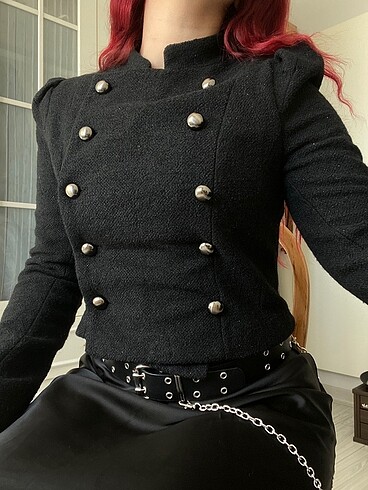 s Beden siyah Renk Gothic ceket