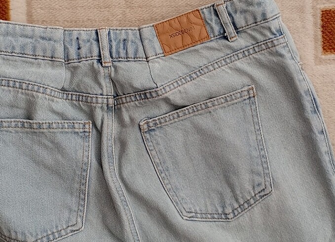 40 Beden mavi Renk Mom Jean buz mavisi