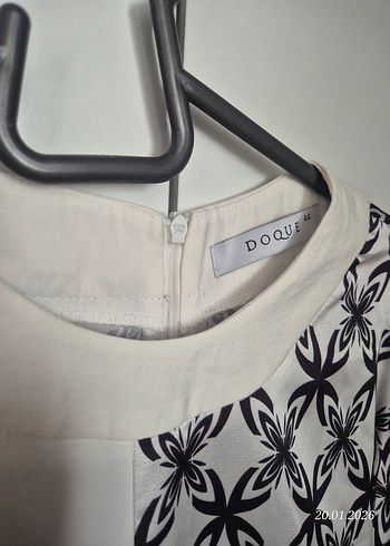 Uzun Kollu Baskılı Beyaz Tunik - Görsel 2