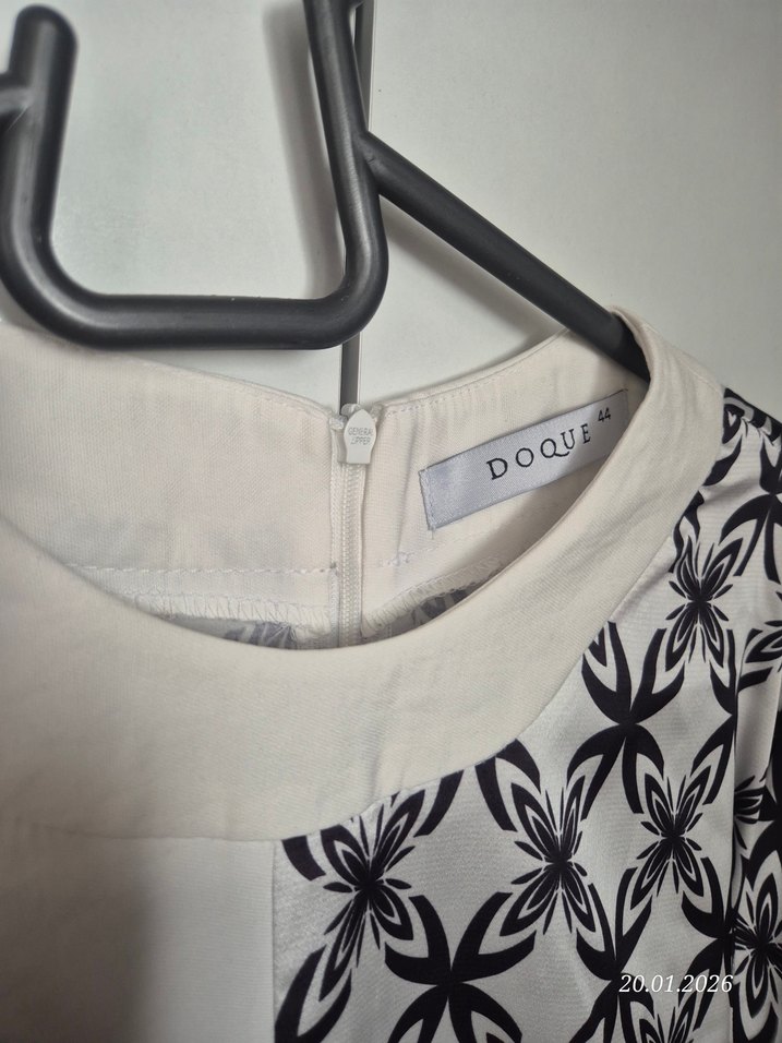 Uzun Kollu Baskılı Beyaz Tunik - Görsel 2