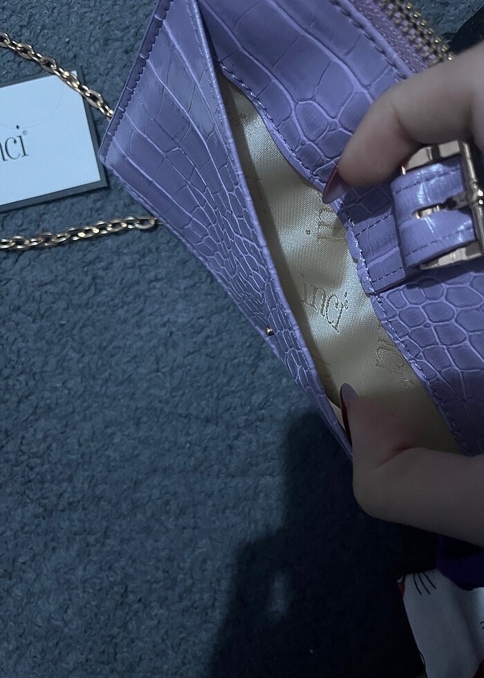 İnci Lila Çanta - Görsel 3