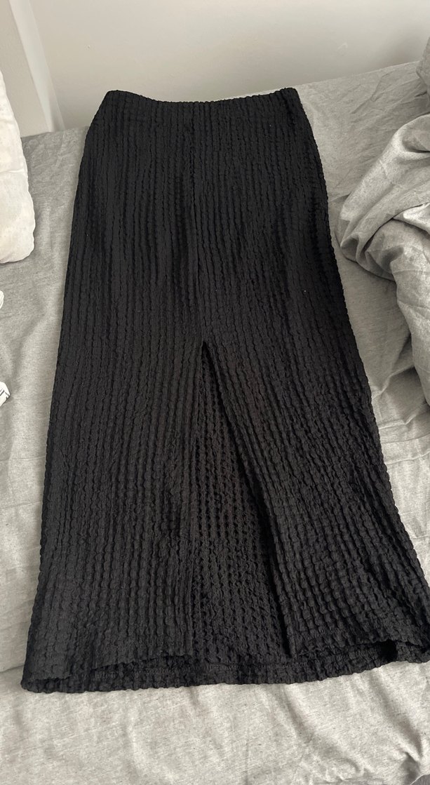 Midi yırtmaçlı etek - Görsel 3