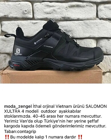 Salomon su geçirmez 40-45 arası tüm numaralar mevcuttur