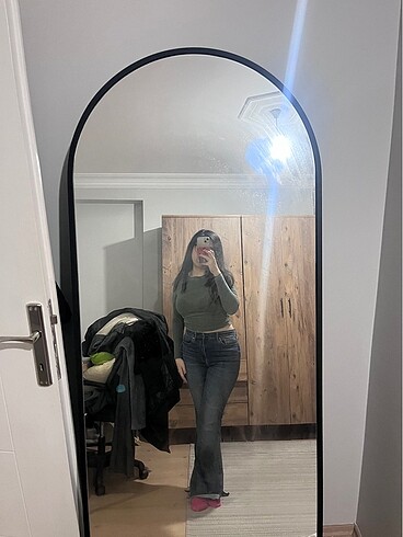 bershka büzgülü yeşil tshirt