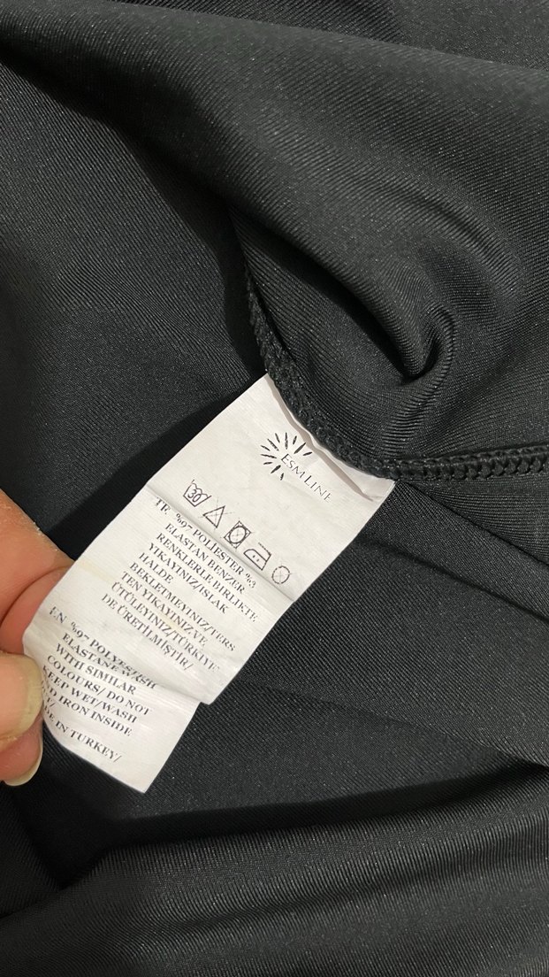 Siyah Drapeli Straplez Uzun Elbise - Görsel 5