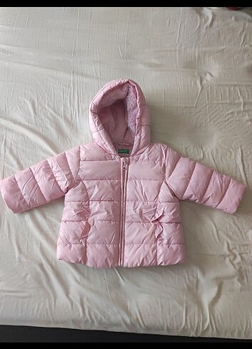 12-18 Ay Beden pembe Renk Benetton çocuk mont