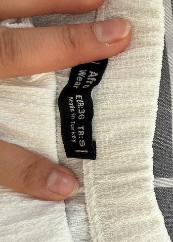 Beyaz Keten Fırfırlı Midi Etek - Görsel 2