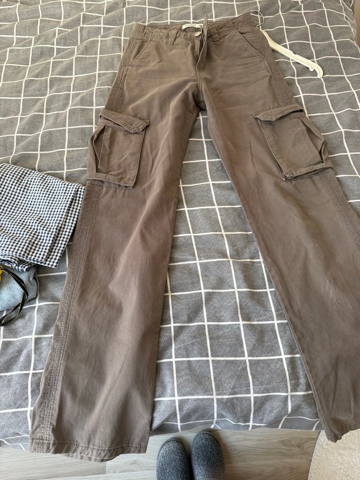 Kahverengi Kemerli Yumuşak Kumaş Pantolon - Görsel 2