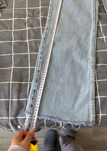 Açık Mavi Bol Kesim Kadın Kot Pantolon - Görsel 3