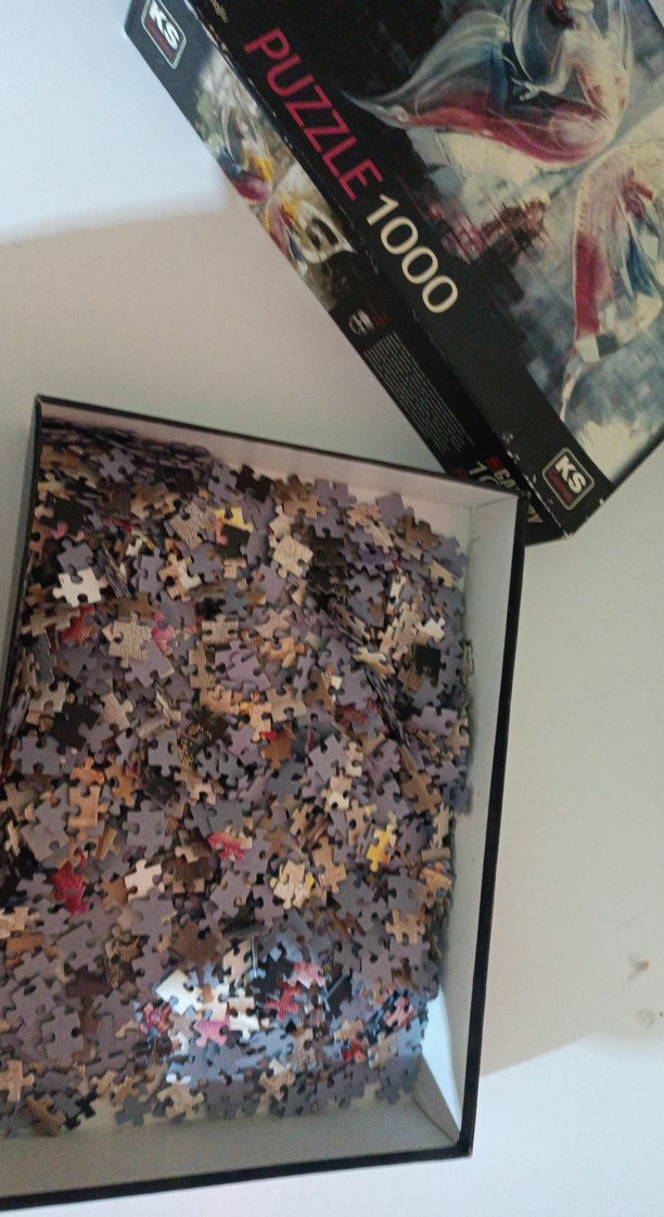 1000 Parça Kırmızı Sanat Puzzle - Görsel 4