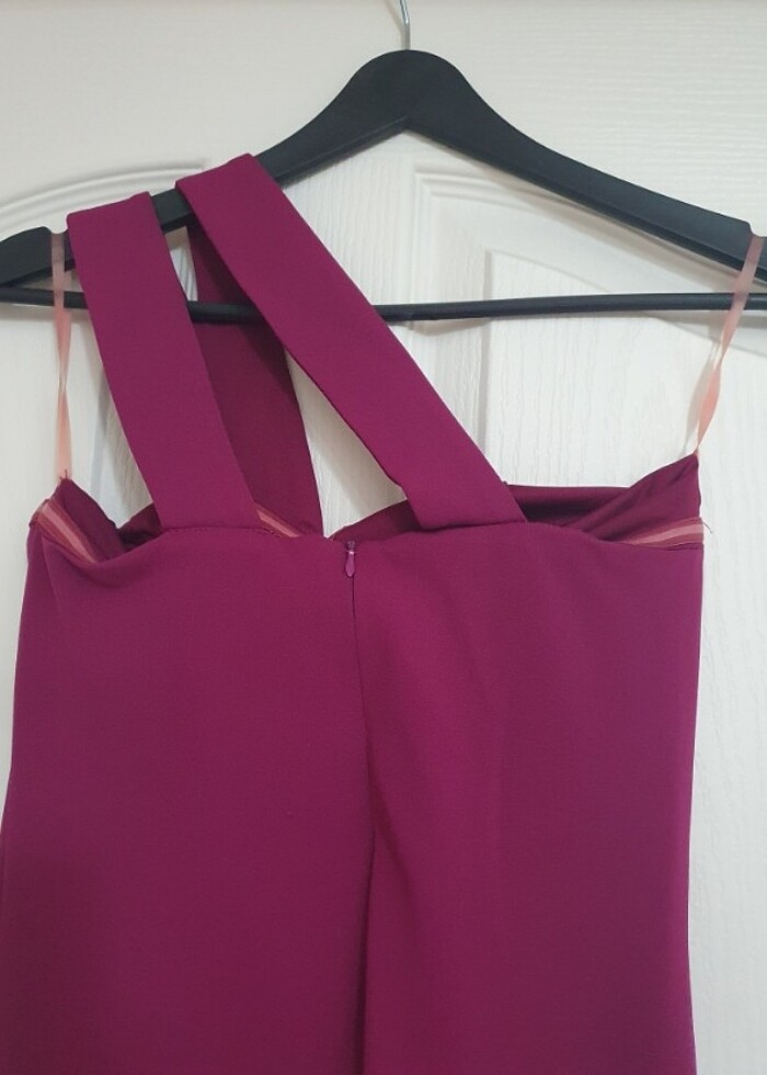 Balık model tek omuz abiye - Görsel 4