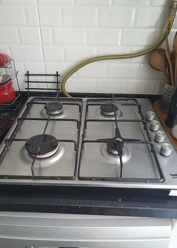 Gri inox 4 Gözlü Ocak gazlı ocak beko