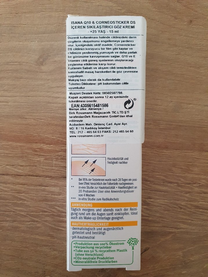 ISANA Q10 Anti-Aging Göz Kremi sıkılaştırıcı - Görsel 2