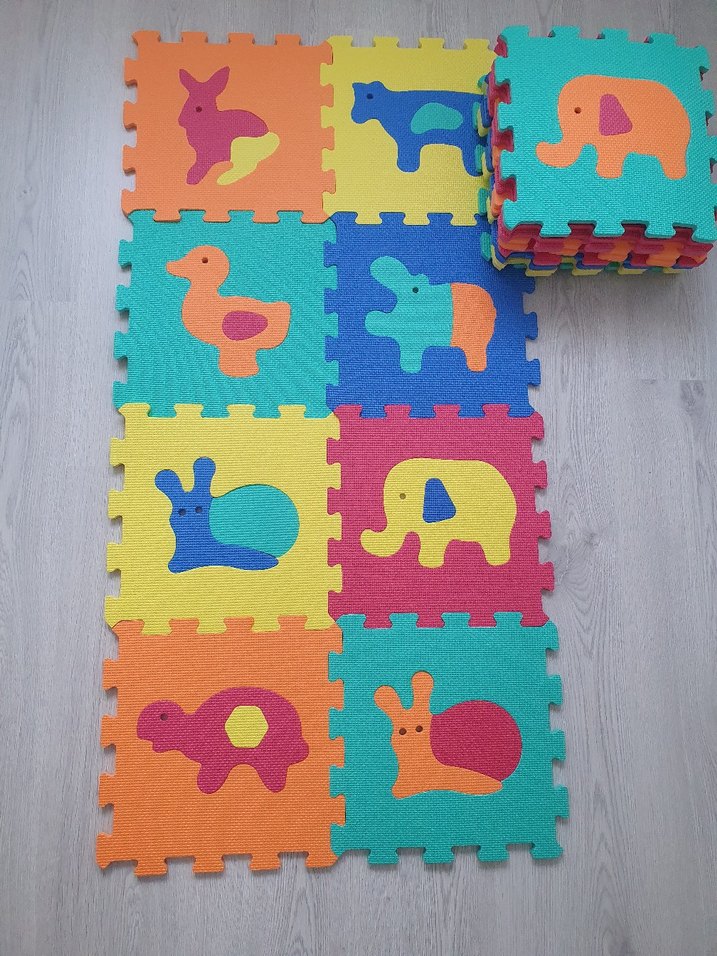 Renkli Hayvan Figürlü Bebek Oyun Matı eva 20 parça - Görsel 2