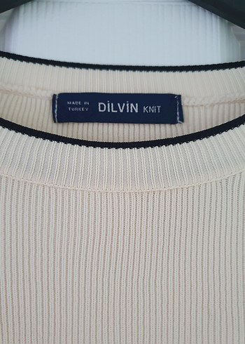 dilvin Kadın Beyaz Fırfırlı Uzun Kollu triko - Görsel 4