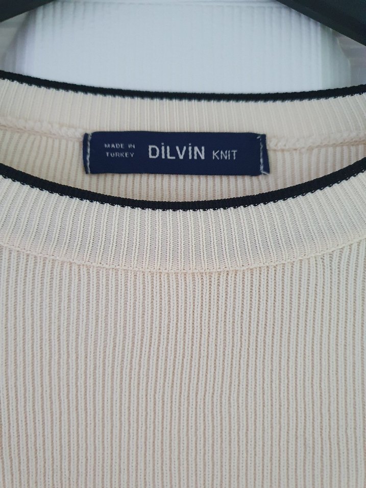 dilvin Kadın Beyaz Fırfırlı Uzun Kollu triko - Görsel 4