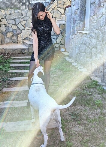 Pul detaylı mini elbise - Görsel 10