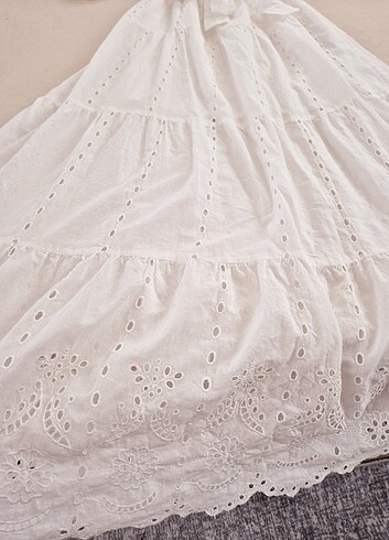 Nocturne beyaz elbise - Görsel 8