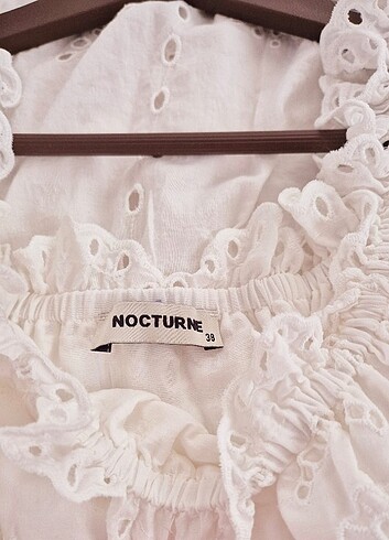 Nocturne beyaz elbise - Görsel 9