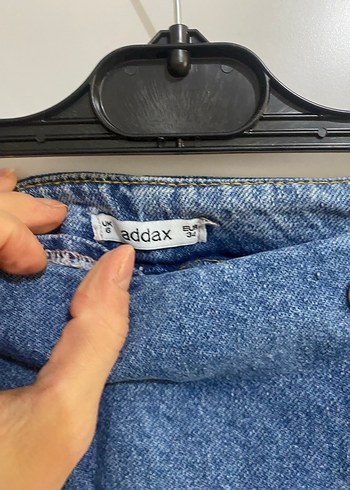 Kadın Mavi etekli mini Denim Şort - Görsel 4