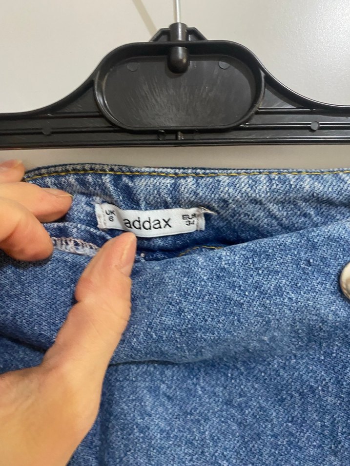 Kadın Mavi etekli mini Denim Şort - Görsel 4