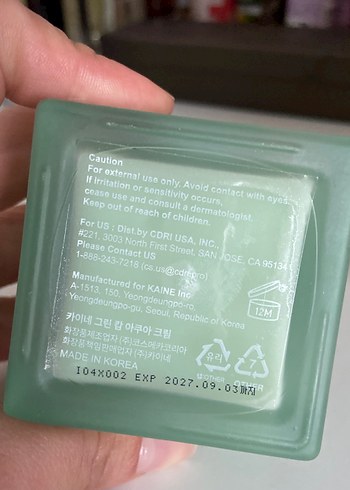  Beden KAINE Green Calm Aqua Nemlendirici Krem